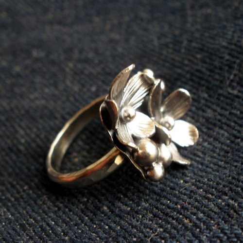 Jabloňové květy z nebeské jablůňky..prsten