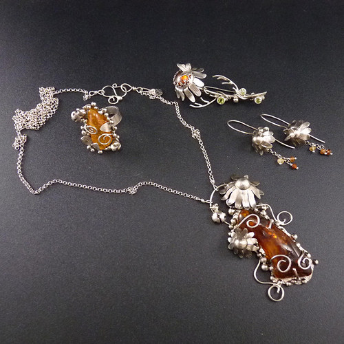 Druidský léčivý heřmánek..náušnice