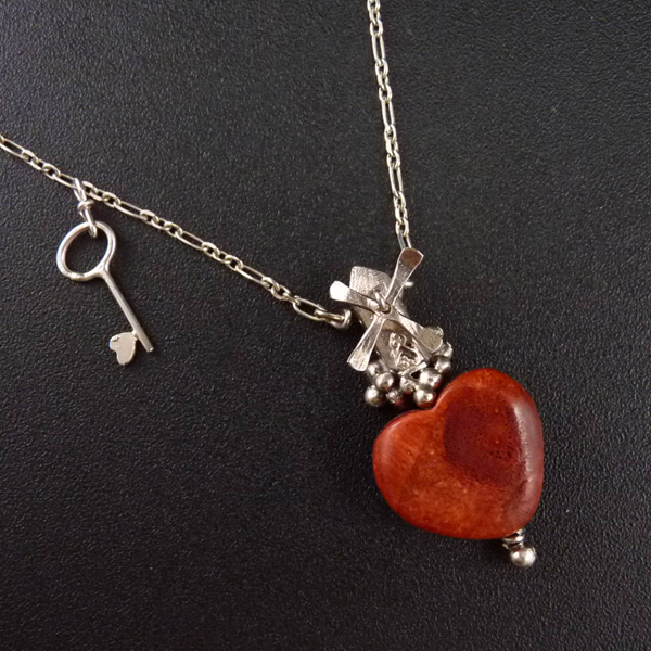 Srdcový větrný mlýn..amulet