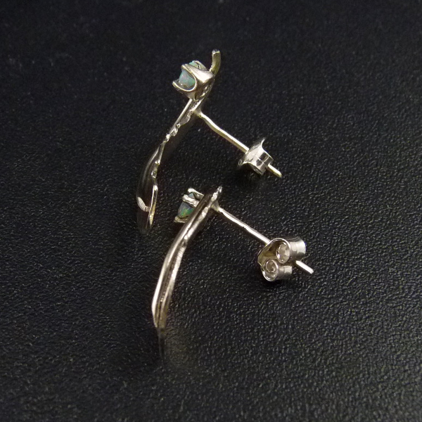 Opálová peříčka..náušničky