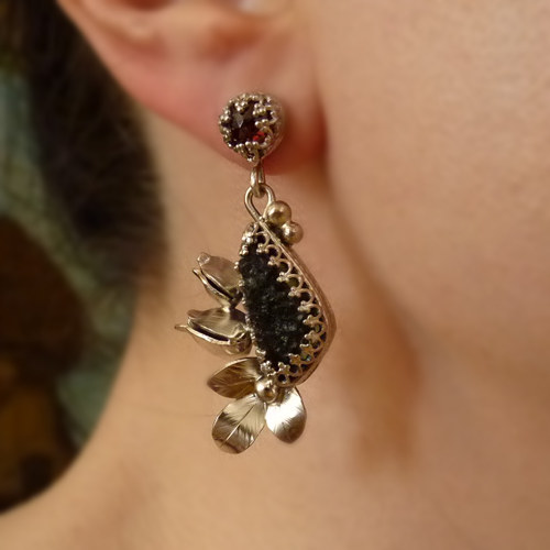 Prastaré francouzské růže..náušnice