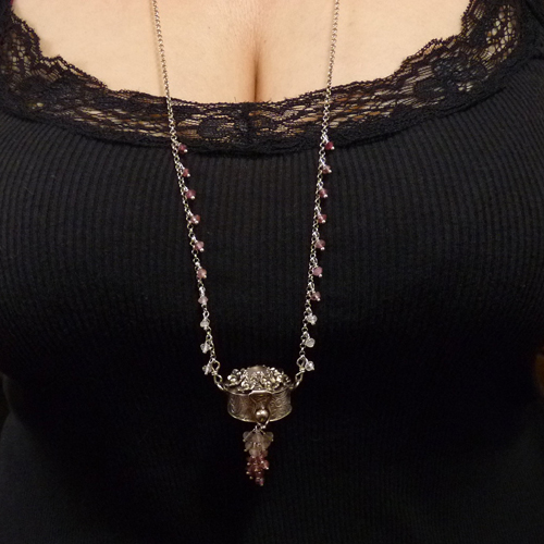 Růžová vílí krabička..amulet