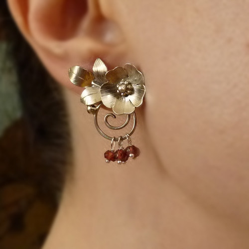 Francouzské růžičky..náušničky